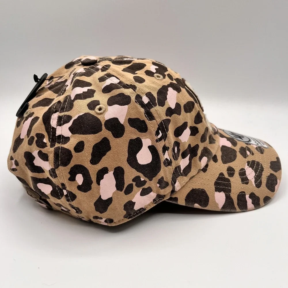 Cleveland Browns Womens Hat Cap 47 Brand‎ Strap Back Cheetah Leopard NFL NEW